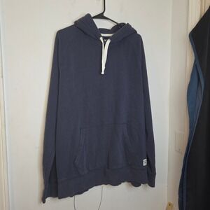 Roots 73 Navy Blue ACC Embroidered Hoodie Mens 2XL Pullover Raglan Sweatshirt‎